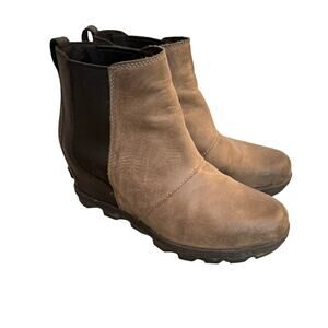 Sorel Womens 9 Joan Of Arctic Wedge II Chelsea Boot Leather LL3266-245 Ankle